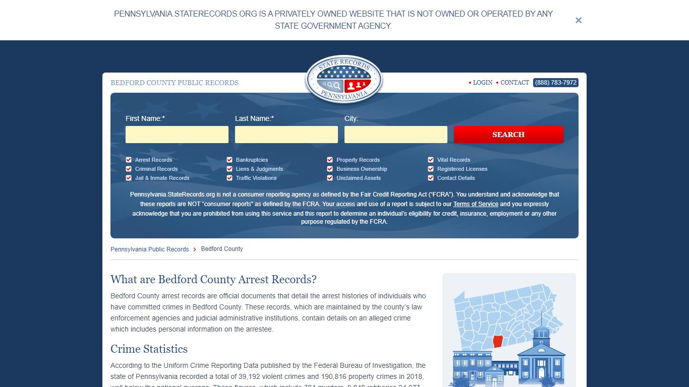 Bedford County Arrest, Court, and Public Records - StateRecords.org